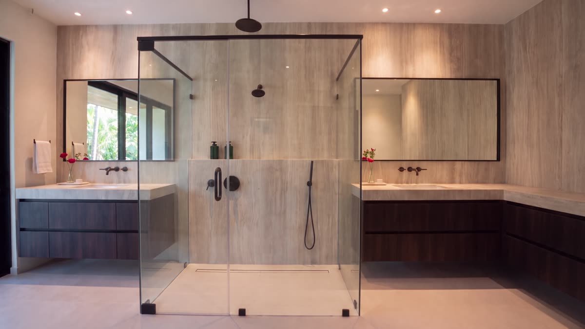 Primary bath shower